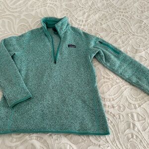 Patagonia Women's Teal Zipper Neck Sweater